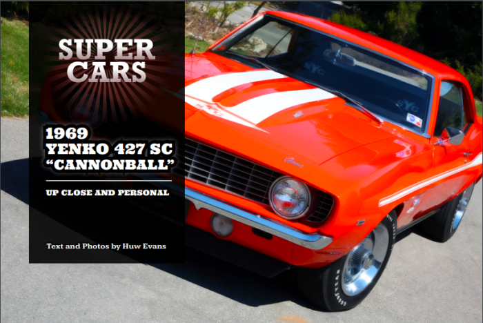 1969 YENKO 427 SC “CANNONBALLâ€